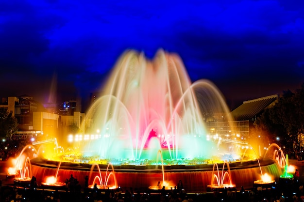 A famosa Fonte de Montjuic em Barcelona.Spain.