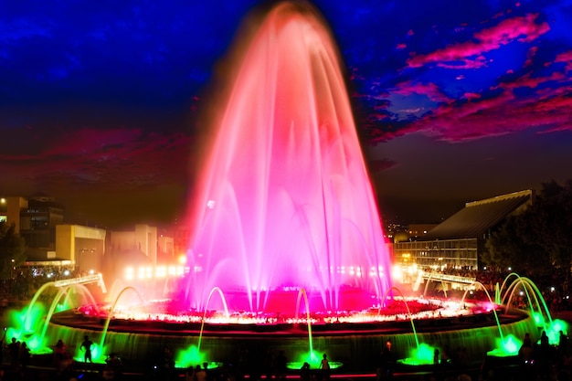 A famosa Fonte de Montjuic em Barcelona.Spain.