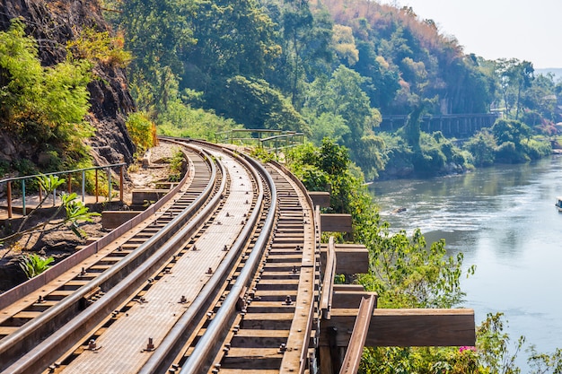 A Ferrovia da Morte atravessando a floresta