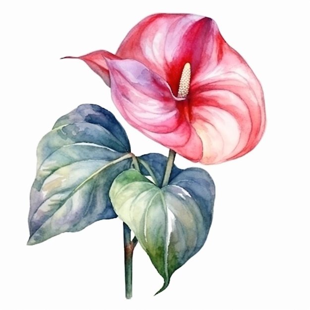 A flor rosa do cíclame. ilustração em aquarela. a flor rosa do cíclame. ilustração em aquarela. a flor rosa do cíclame. aquarela realeza