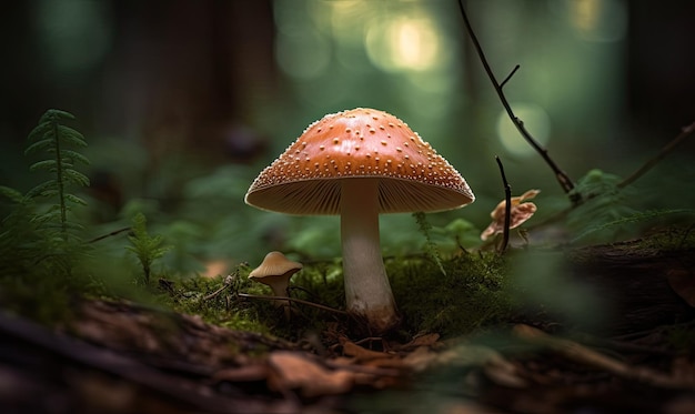 A floresta ganha vida com avistamentos de cogumelos mágicos Criando usando ferramentas generativas de IA