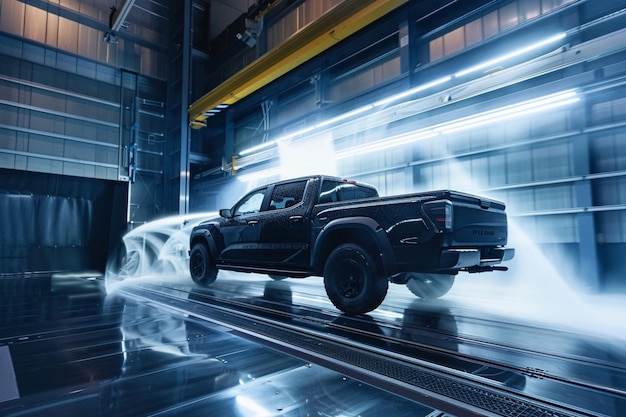 Foto a ford f-150 pickup de 2020 é mostrada em uma foto generativa ai