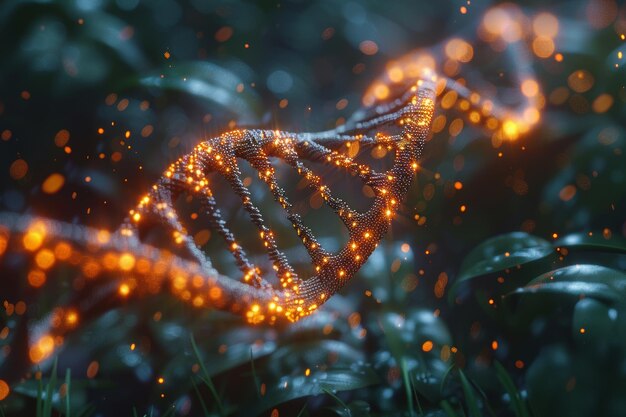 A forma do DNA combinada com o padrão eletrônico é um conceito em engenharia genética