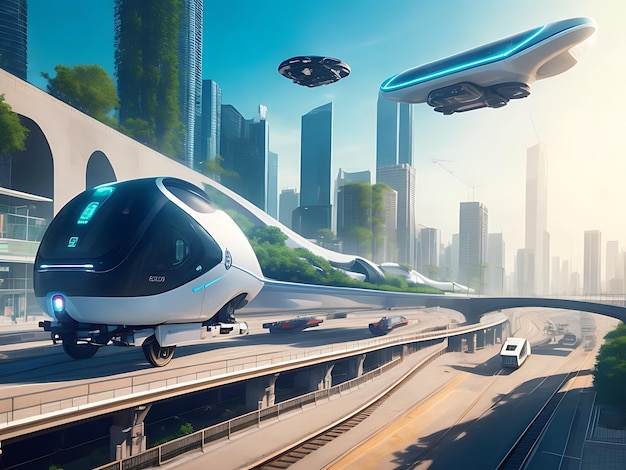 Foto a_futuristic_depiction_of_transportation_featuring