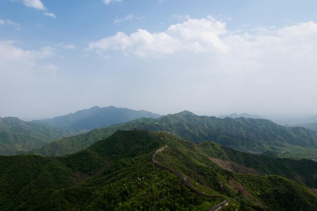 A Grande Muralha da China na seção de Mutianyu, perto de Pequim.