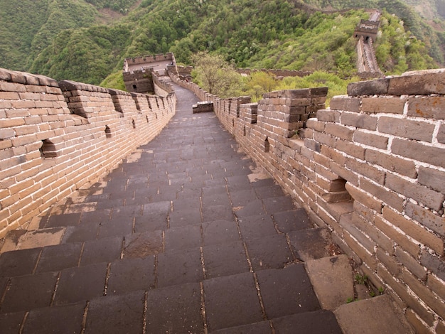 A Grande Muralha da China na seção de Mutianyu, perto de Pequim.