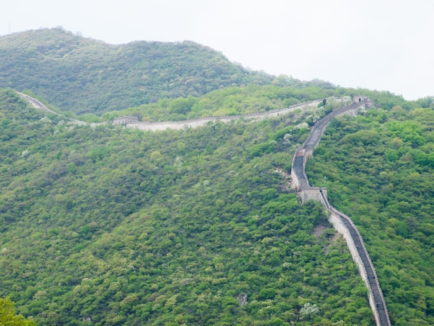 A grande muralha da china na seção de mutianyu, perto de pequim.