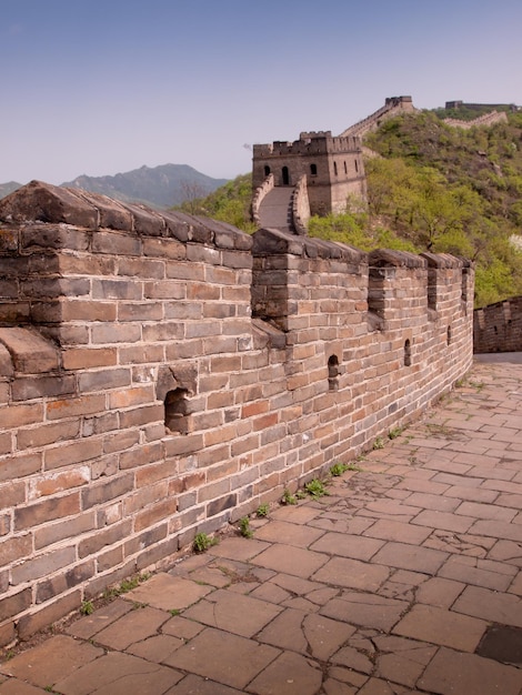 A Grande Muralha da China na seção de Mutianyu, perto de Pequim.