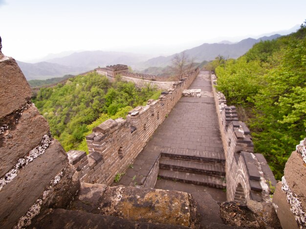 A Grande Muralha da China na seção de Mutianyu, perto de Pequim.