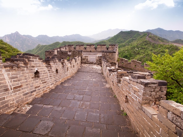 A Grande Muralha da China na seção de Mutianyu, perto de Pequim.