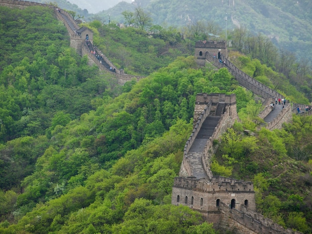 A Grande Muralha da China na seção de Mutianyu, perto de Pequim.