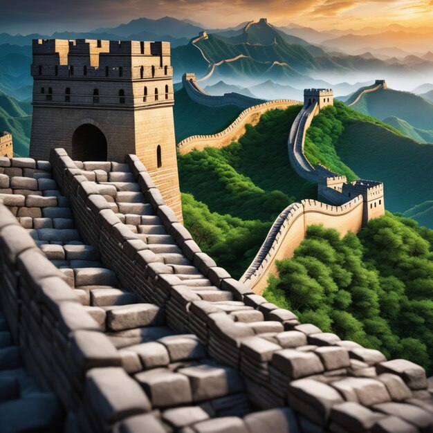 Foto a grande muralha da china