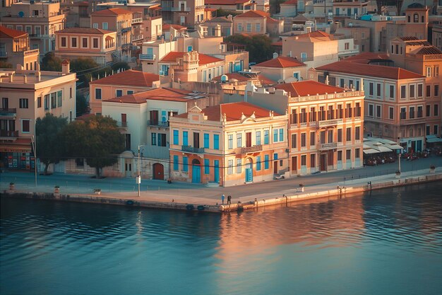 Foto a grandeza da cidade portuária