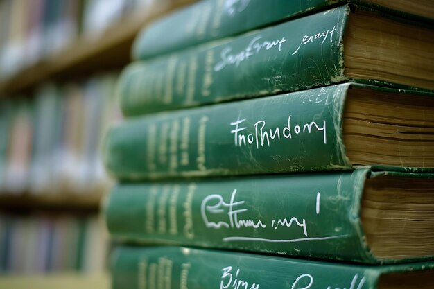 Foto a green background with flowers and a book that says happy teachers day