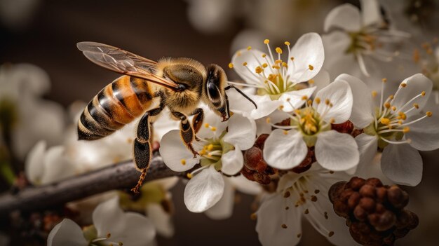 A humilde abelha é transformada numa graciosa IA gerada