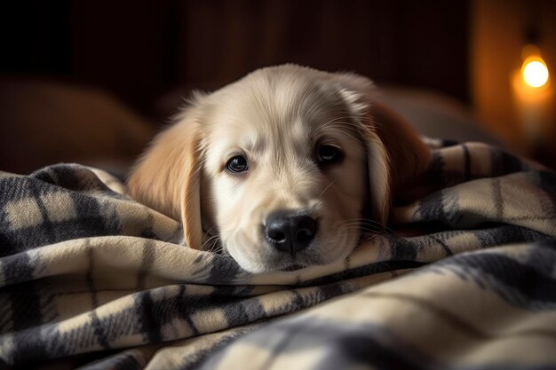 Foto a ia generativa do cachorro golden retriever