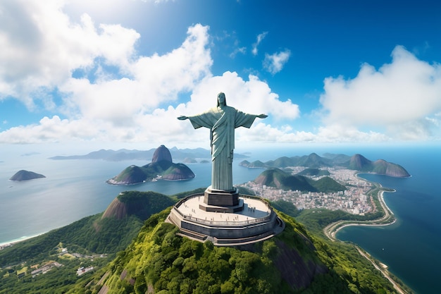 A icônica estátua de Cristo Redentor no Rio Generative, de Ai