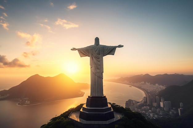 A icônica estátua de Cristo Redentor no Rio Generative, de Ai