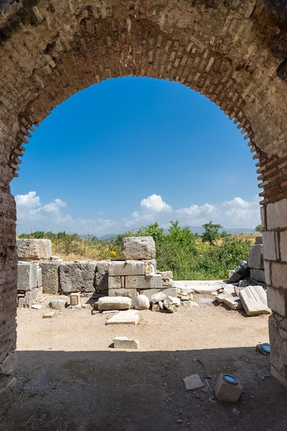 A Igreja de Maria (Igreja do Conselho) na antiga cidade de Éfeso em Selcuk, Turquia