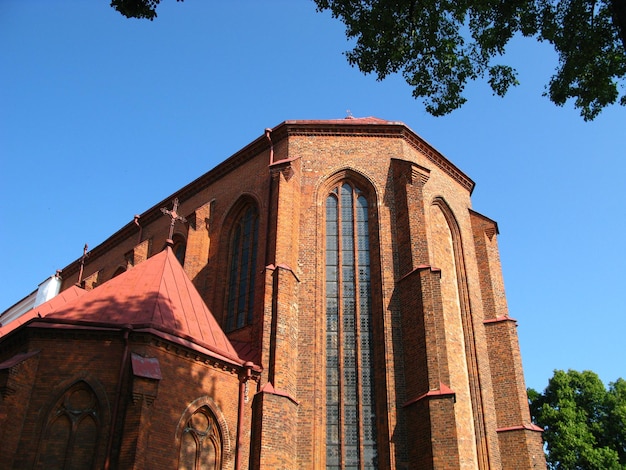 A igreja na cidade de kaunas lituânia