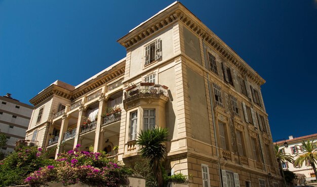 A ilha França de Córsega da cidade de Ajaccio do palácio de Cyrnos