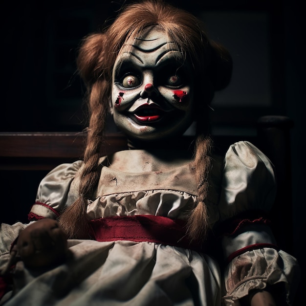 a ilustração da boneca Annabelle é conhecida por ser um ícone de terror retratado