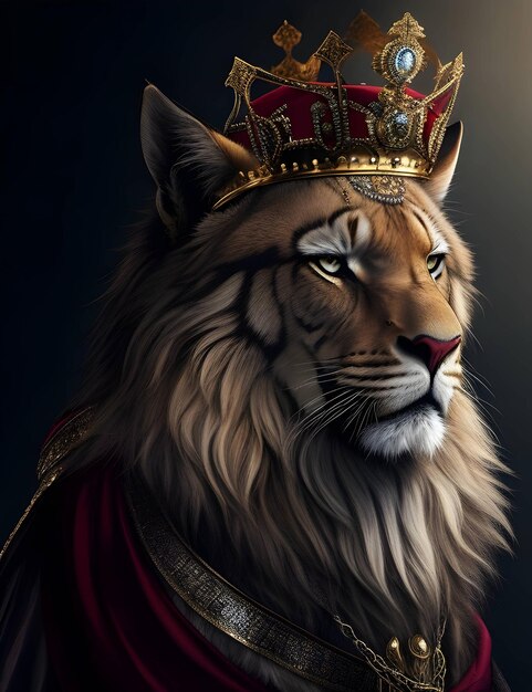 A imagem 3D do personagem animado do simbolismo animal oficial do tigre de bengala representa a graça do poder e