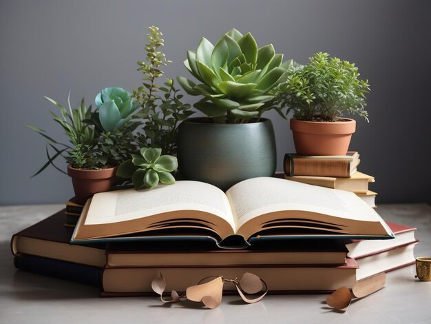 Foto a imagem do livro contém várias flores em seus vasos