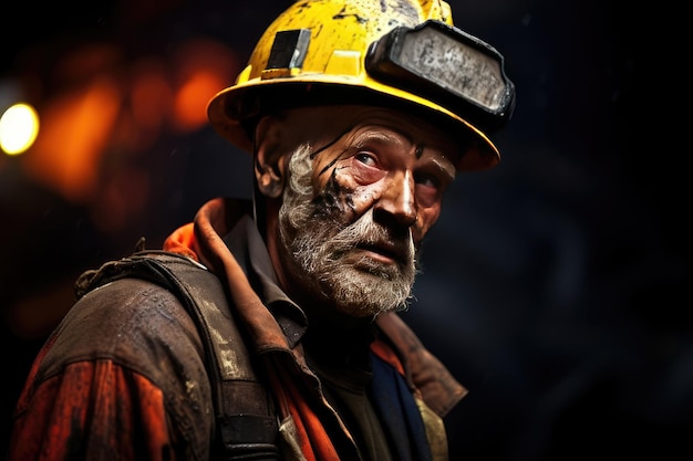 A imagem mostra um mineiro em um ambiente de mineração destacando o desafiador e