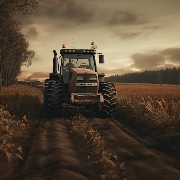 a_imagen_realista de un tractor