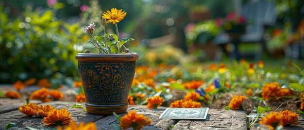 Foto a imperatriz do jardim uma conexão com a abundância da natureza