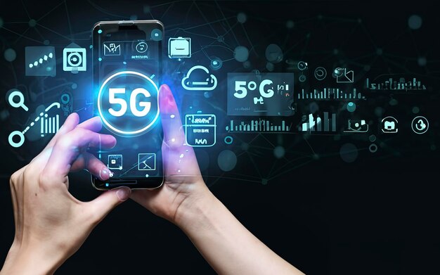 A Internet 5G é a nova tecnologia do futuro que liga a comunicação a muitas aplicações
