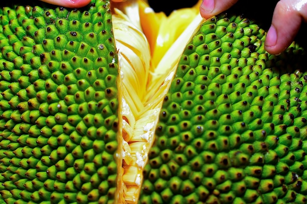 A jaca é uma fruta amarela, doce e deliciosa