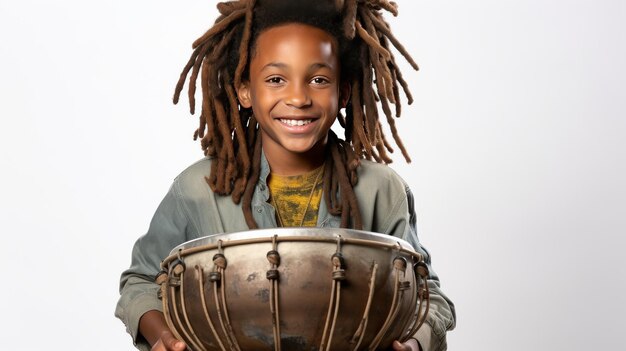 A juventude musical da Jamaica em um fundo transparente