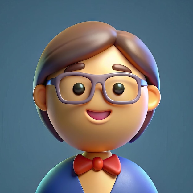 Foto a lego figure of a boy wearing glasses and a bow tie