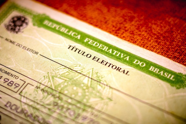 Foto a licença de eleitor titulo eleitoral foto eleitoral cartão de voto cédula eleitoral