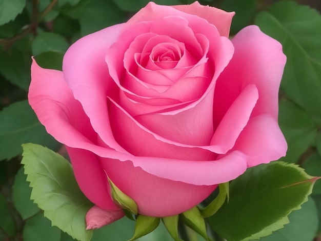 A linda rosa rosa