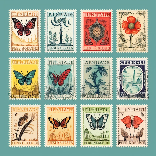A linguagem das letras, uma coleção de selos colecionáveis