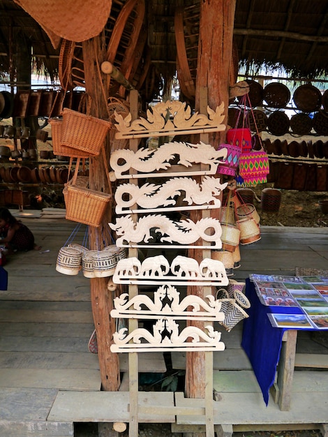 A loja de presentes no Laos