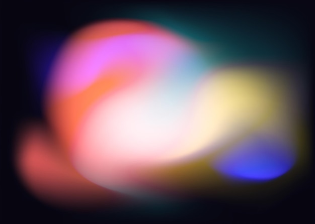 A luz do arco-íris de fundo multicolorido abstrato holográfico vaza brilho desfocado com renderização 3D de efeito desfocado