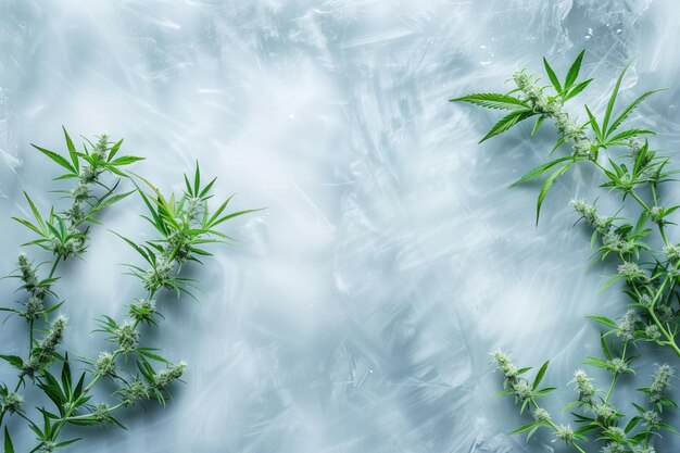 Foto a maconha deixa os botões da planta de cannabis com ia geradora