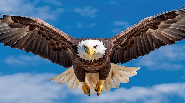 A majestosa águia careca voando pelo céu com garras _14xjpg