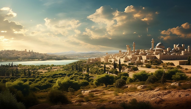 Foto a majestosa cidade de israel da bíblia ultra hd