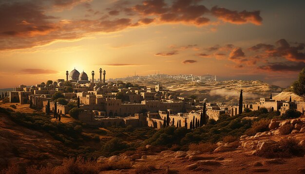 Foto a majestosa cidade de israel da bíblia ultra hd