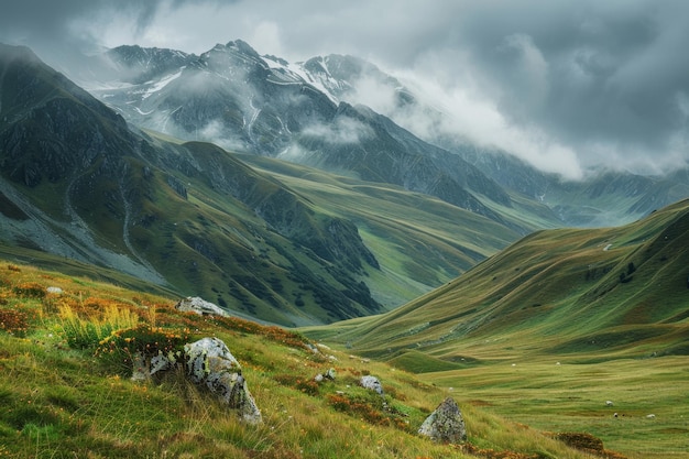 Foto a majestosa geórgia, com suas diversas paisagens e rica história