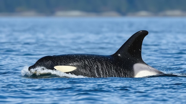 A majestosa orca em seu habitat natural