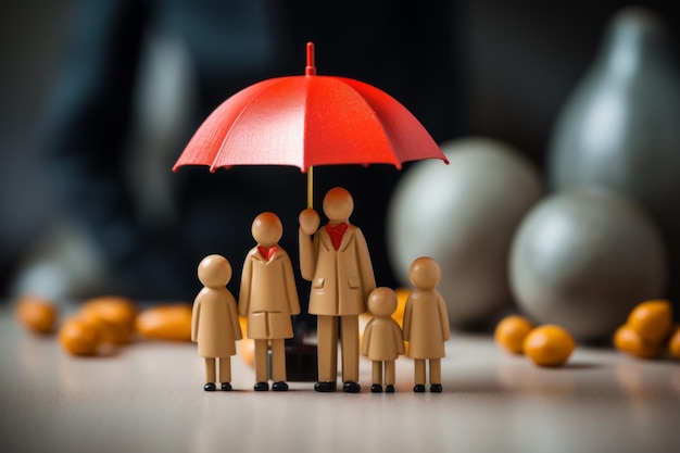 Foto a mão do empresário está segurando um guarda-chuva de madeira da família