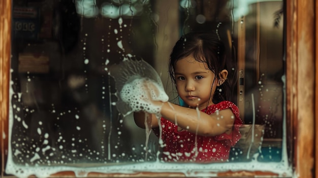 A maravilha de lavar janelas A diligência de uma menina AR 169
