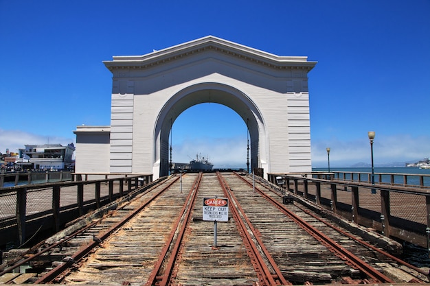 A marina na cidade de são francisco, costa oeste, estados unidos