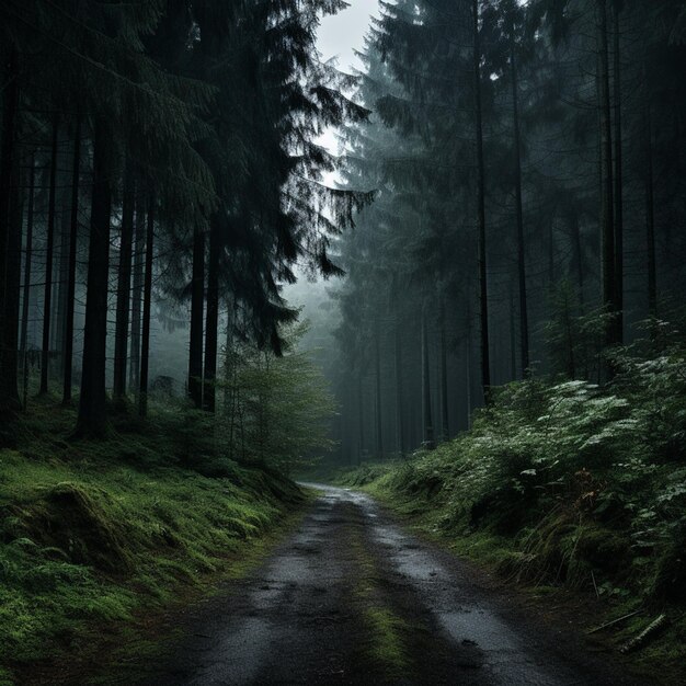 À medida que o sol da tarde começa a descer, uma aura tranquila envolve a floresta.